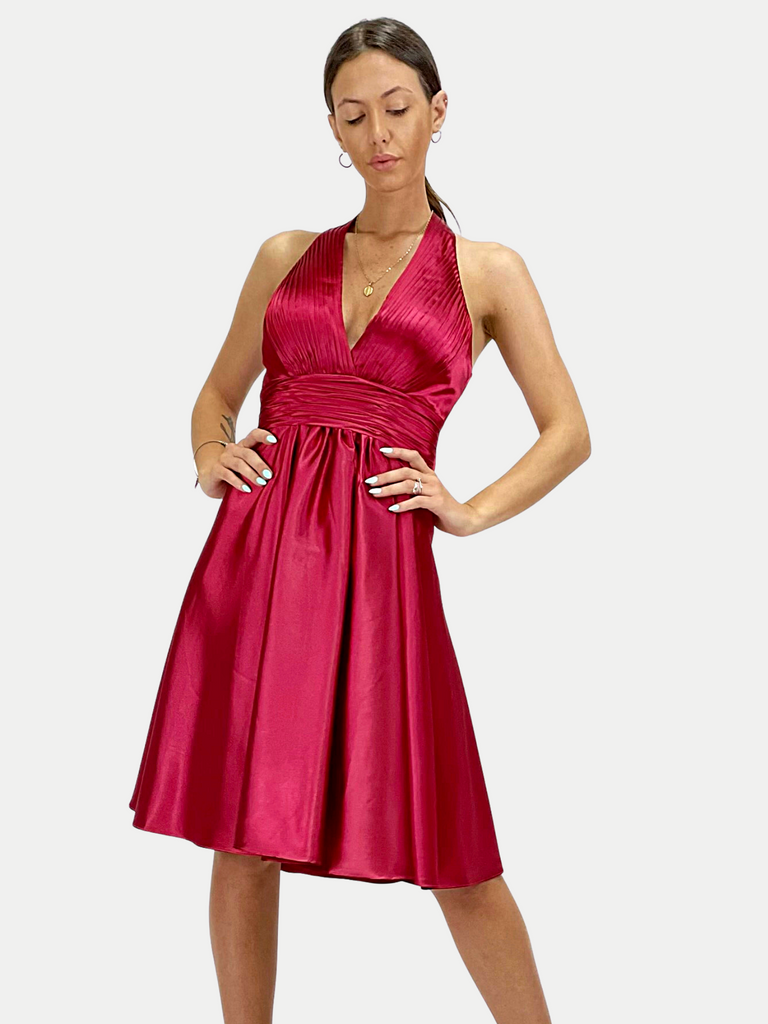 Vestito rosso 2025 scollo av